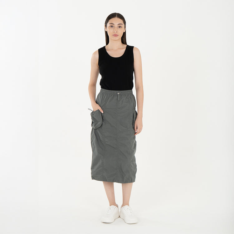 Utility Cargo Midi Skirt