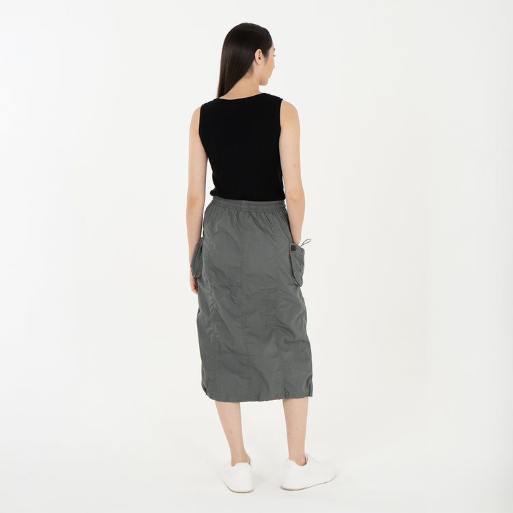 Utility Cargo Midi Skirt