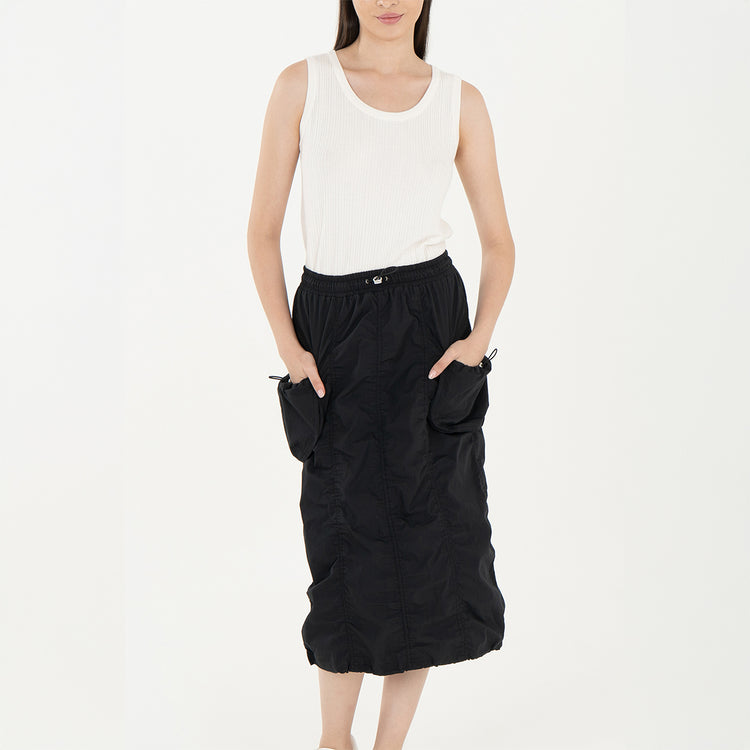 Utility Cargo Midi Skirt