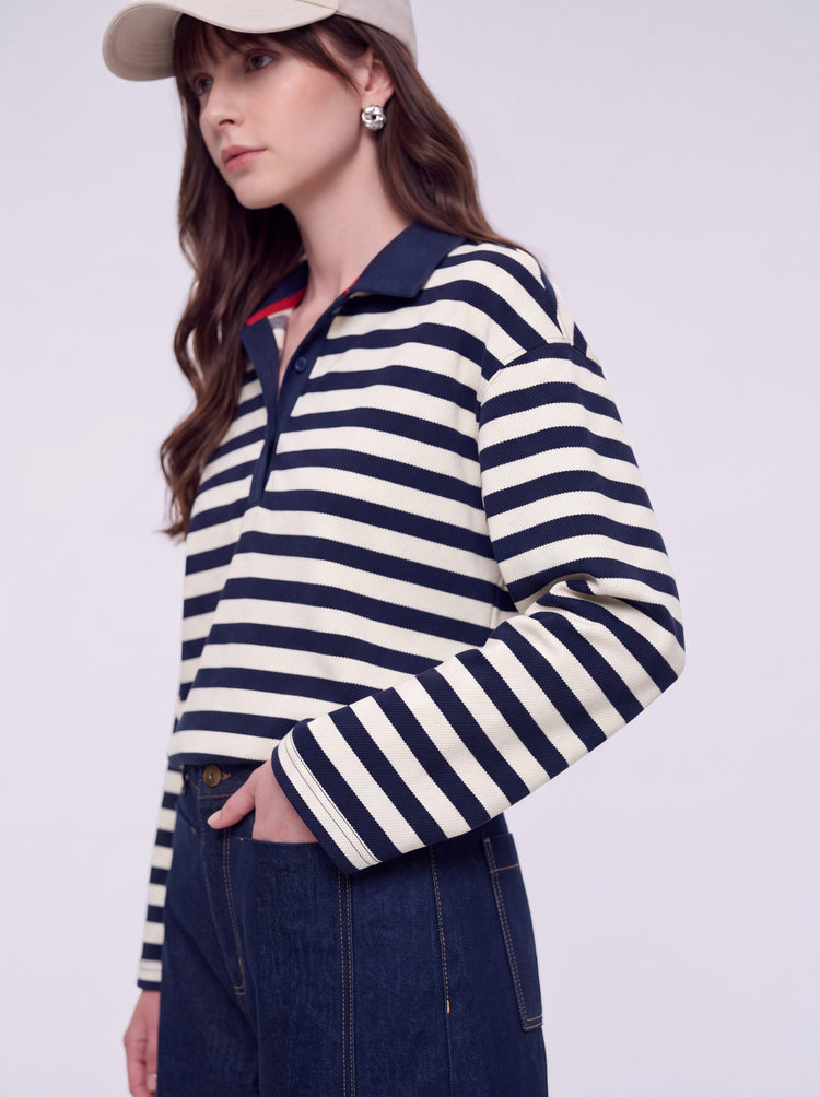 Navy White Stripes