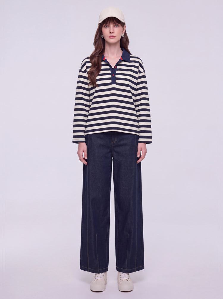 Navy White Stripes