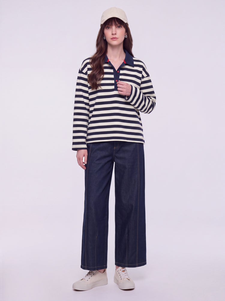 Navy White Stripes