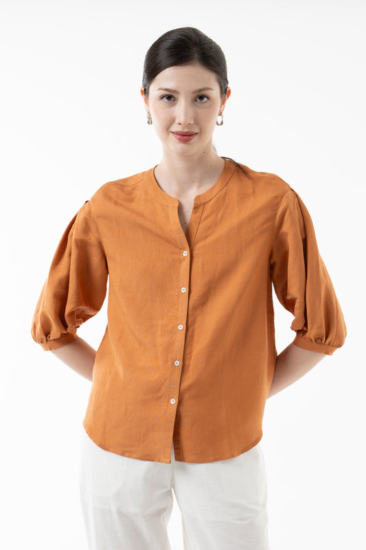 Minimalist Linen Puff