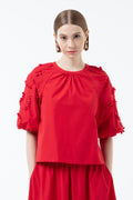Scarlet Blossom Top