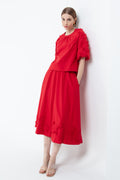 Scarlet Blossom Skirt