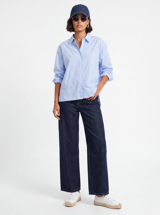 White Blue Stripe