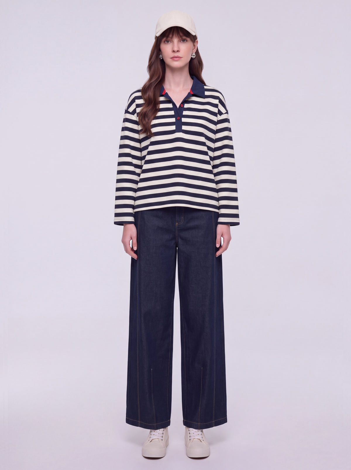 Navy White Stripes