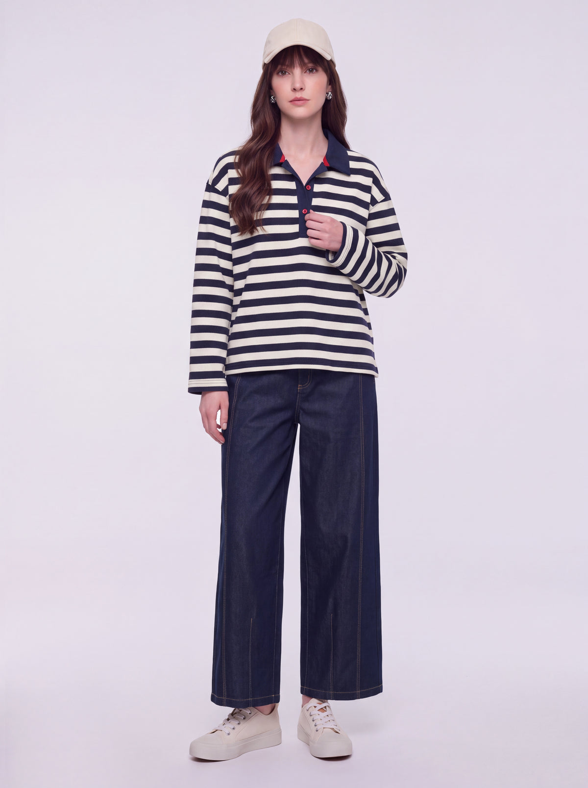 Navy White Stripes