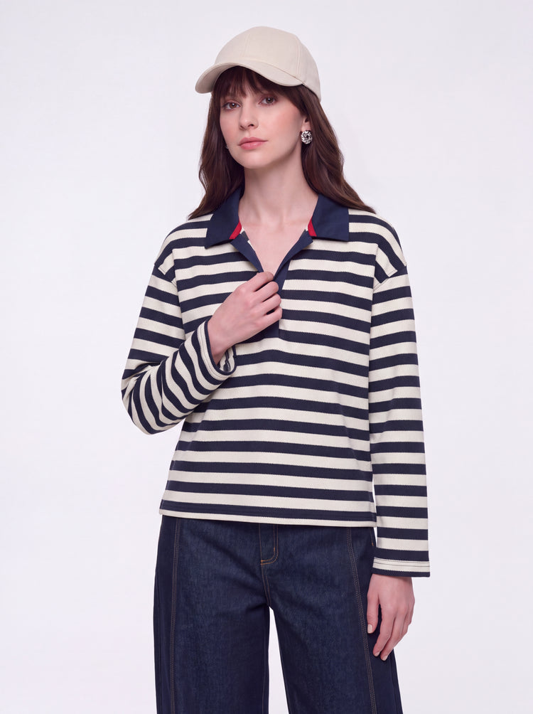 Navy White Stripes