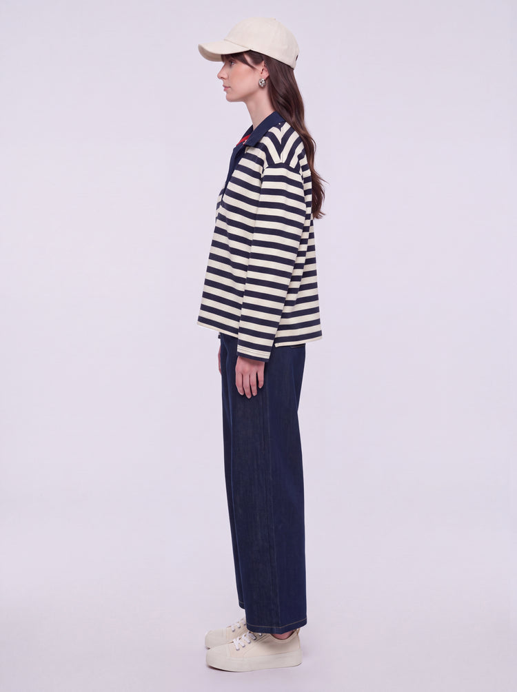 Navy White Stripes