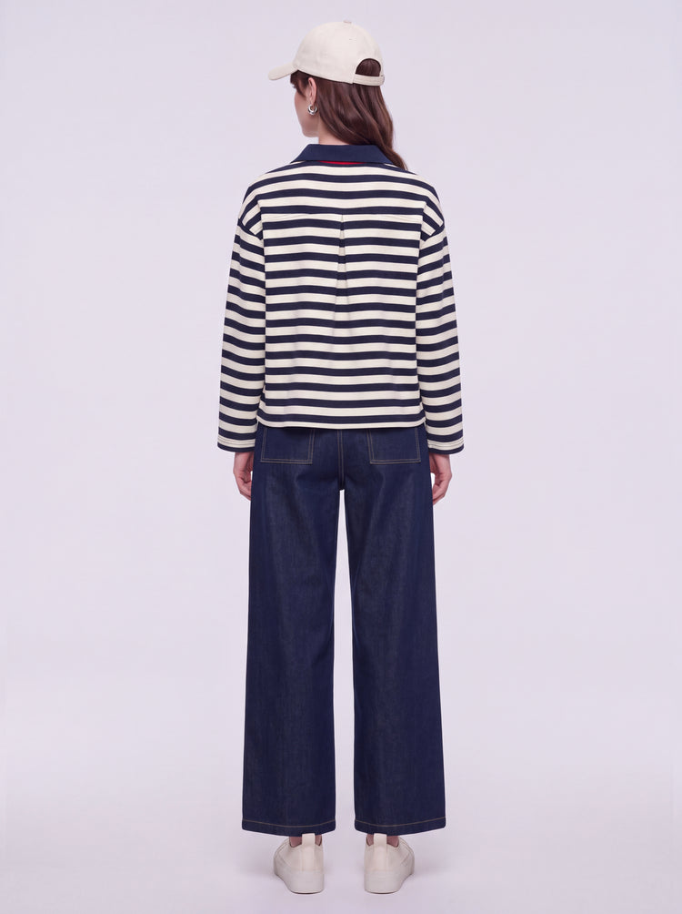 Navy White Stripes